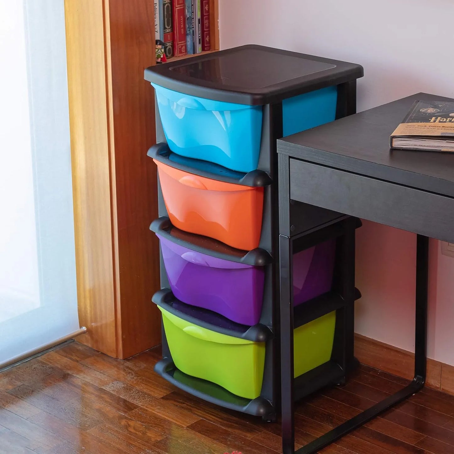 4 Layer Storage Drawer Cabinet ā Multicolor Organizer with Wheels