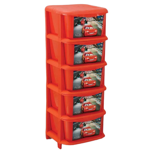5 Layer Printed Kids Storage Drawer Organizer - Toy Box, Jewelry & Home Organizer (Multi Color)