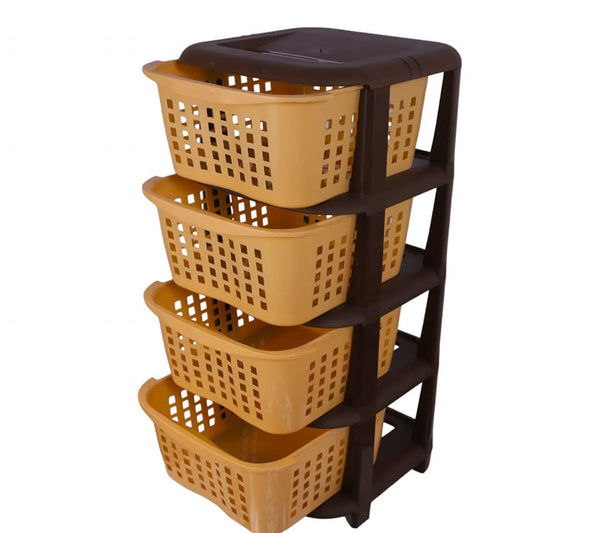 Aquaplast Multipurpose Fruit & Vegetable Basket Organizer | Premium Plastic Storage Rack for Kitchen & Home