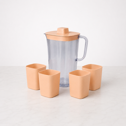 Aquaplast Sydney Water Set – Premium 12 Pieces Water Jug & Glass Set | BPA-Free Plastic Drinkware