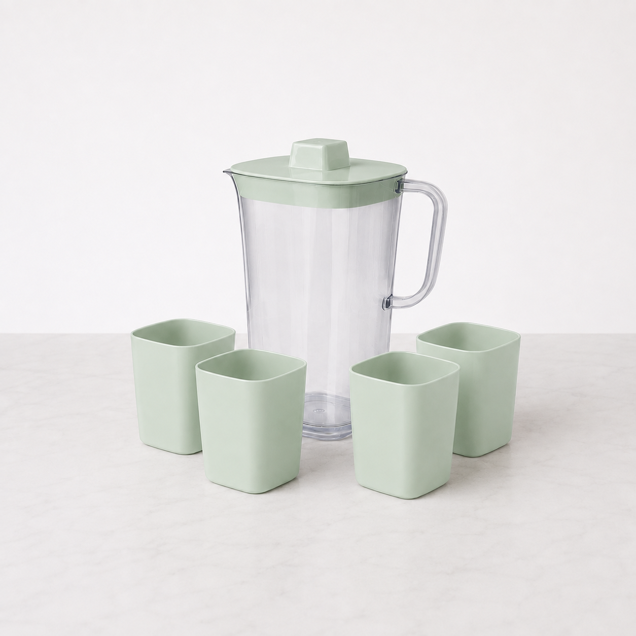 Aquaplast Sydney Water Set – Premium 12 Pieces Water Jug & Glass Set | BPA-Free Plastic Drinkware