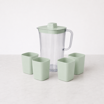 Aquaplast Sydney Water Set – Premium 12 Pieces Water Jug & Glass Set | BPA-Free Plastic Drinkware