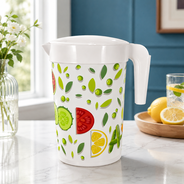Gold Jug 2.5L BPA-Free Plastic Water Pitcher – Premium Juice & Water Jug for Home & Kitchen