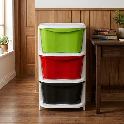 Aquaplast Plastic Storage Drawer Organizer – Multi-Color Kids Toy & Clothes Storage Cabinet