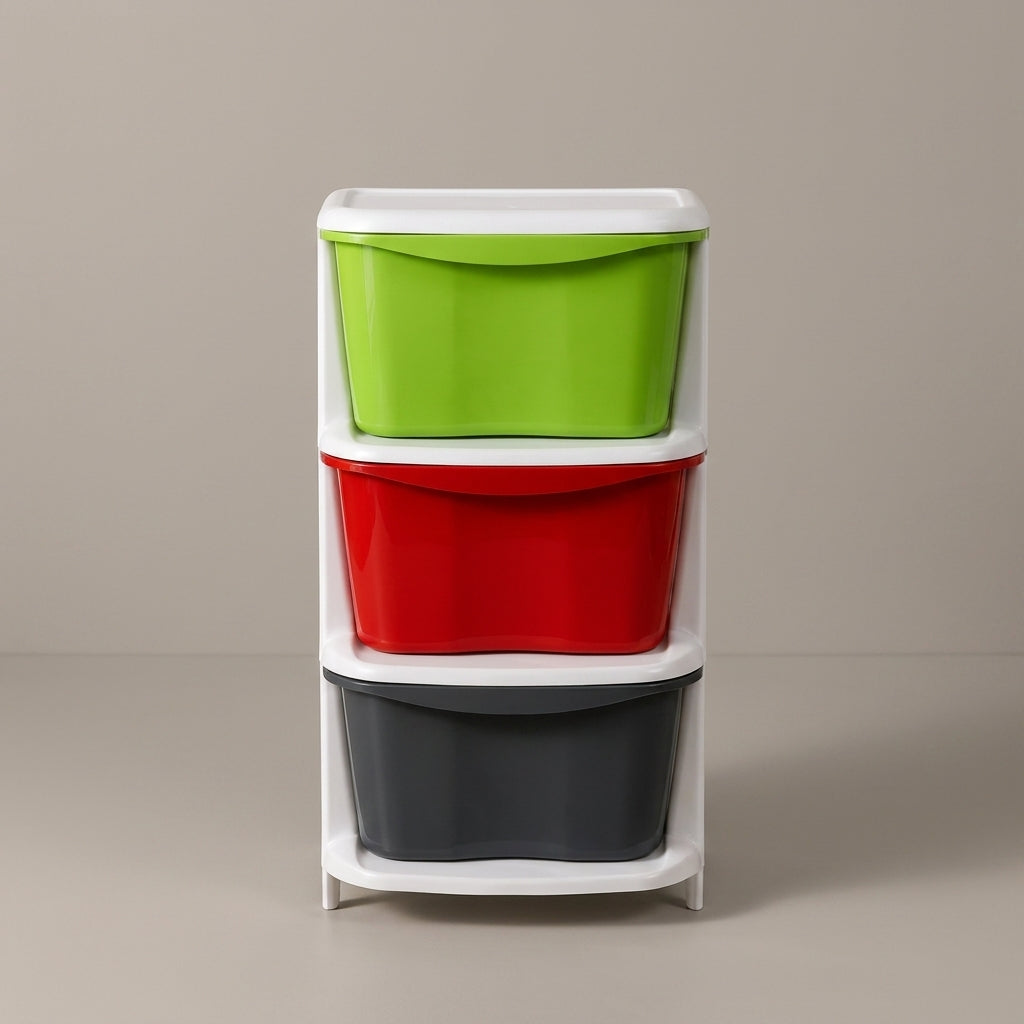 Aquaplast Plastic Storage Drawer Organizer – Multi-Color Kids Toy & Clothes Storage Cabinet