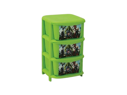 Aquaplast Printed Kids Storage Drawer Organizer | Multi-Layer Plastic Toy Storage Cabinet