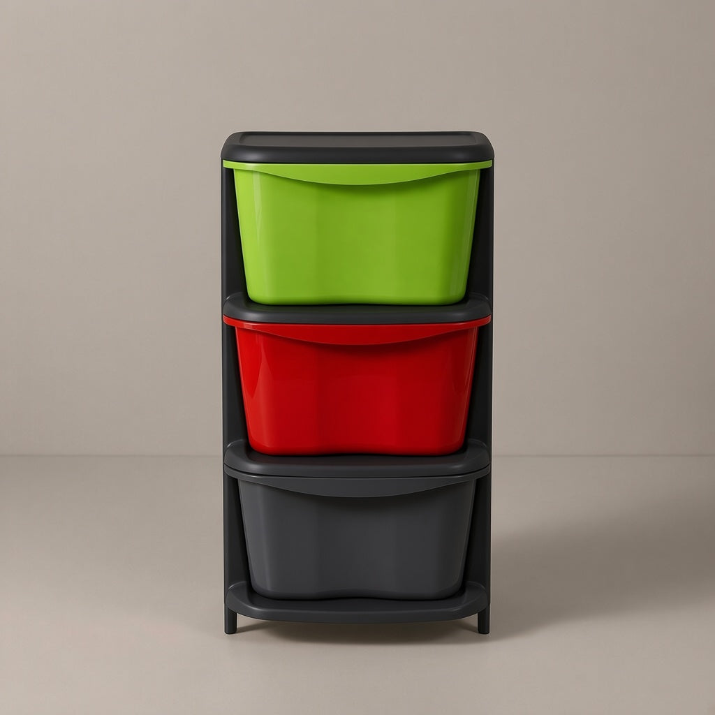 Aquaplast Plastic Storage Drawer Organizer – Multi-Color Kids Toy & Clothes Storage Cabinet