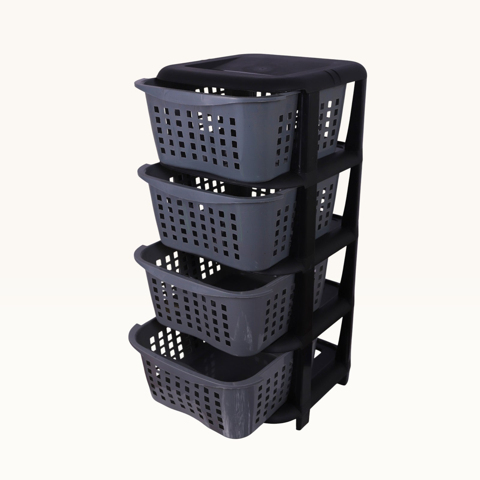 Aquaplast 4 Layer Vegetable Rack – Multi-Purpose Kitchen Storage Organizer | Durable Plastic Storage Stand for Fruits, Vegetables & Household Items