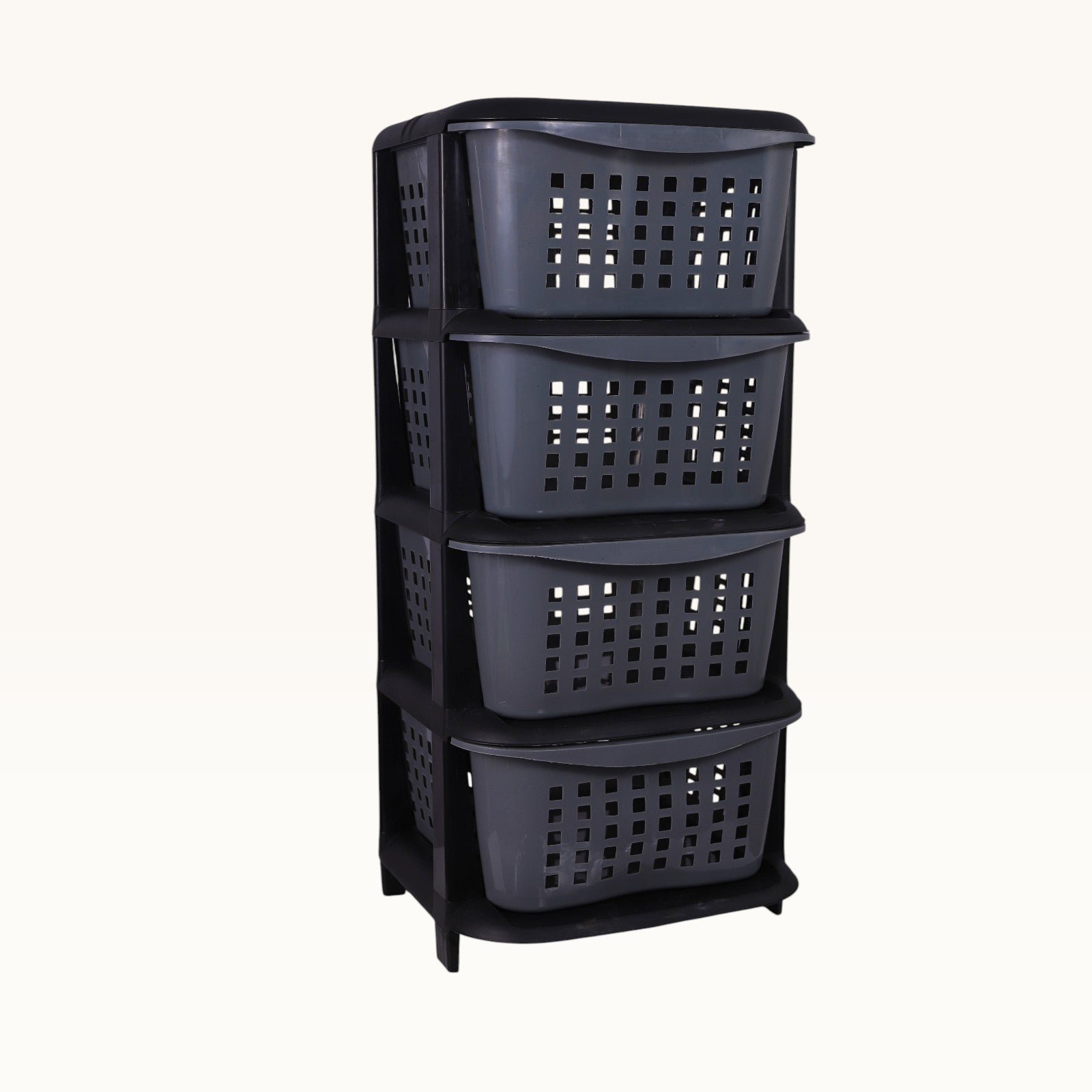 Aquaplast 4 Layer Vegetable Rack – Multi-Purpose Kitchen Storage Organizer | Durable Plastic Storage Stand for Fruits, Vegetables & Household Items