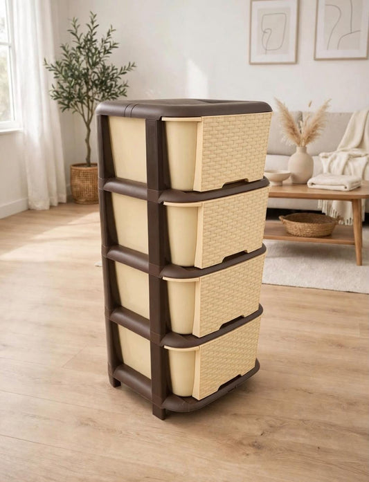Rattan Cabinet 4 in 1 – Stylish Multipurpose Storage Cabinet