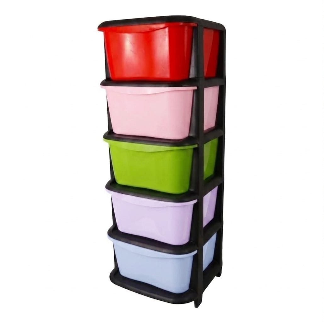 Aquaplast Plastic Storage Drawer Organizer – Multi-Color Kids Toy & Clothes Storage Cabinet
