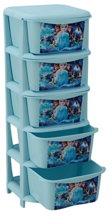 Aquaplast Printed Kids Storage Drawer Organizer | Multi-Layer Plastic Toy Storage Cabinet