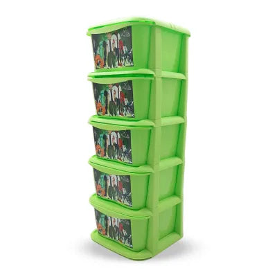 5 Layer Printed Kids Storage Drawer Organizer - Toy Box, Jewelry & Home Organizer (Multi Color)