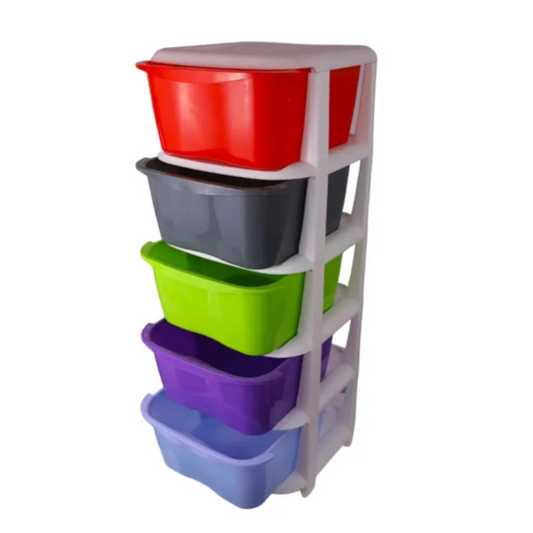 Aquaplast Plastic Storage Drawer Organizer – Multi-Color Kids Toy & Clothes Storage Cabinet