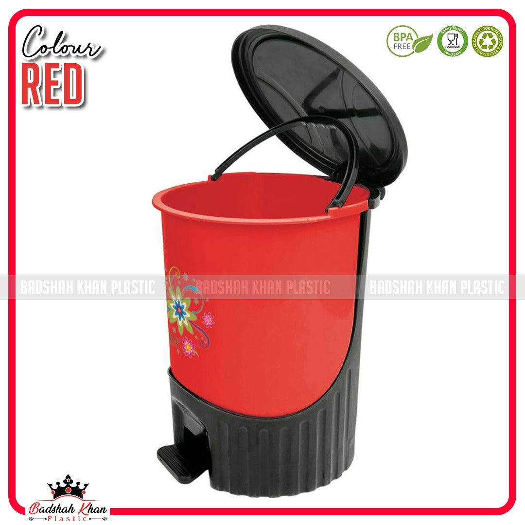 Fancy Step-On Plastic Trash Can – Pedal Dustbin