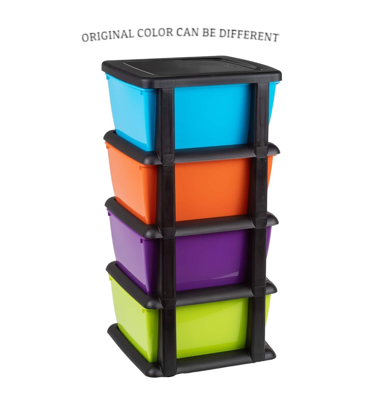 Plastic 4 Drawer Storage Box – Kids Toy & Clothes Organizer