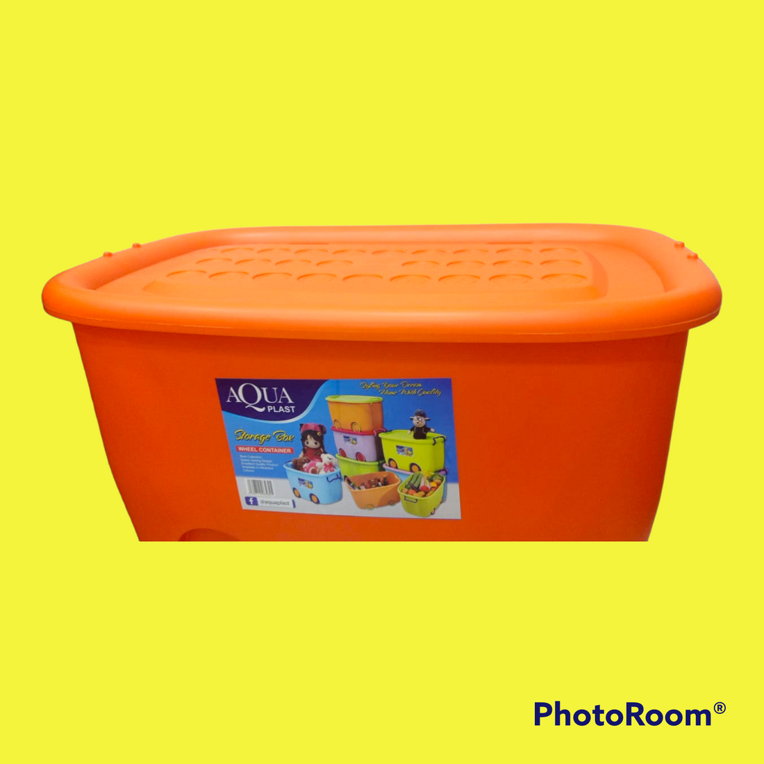Kids Toy Storage Box with Wheels – Large Plastic Container with Lid