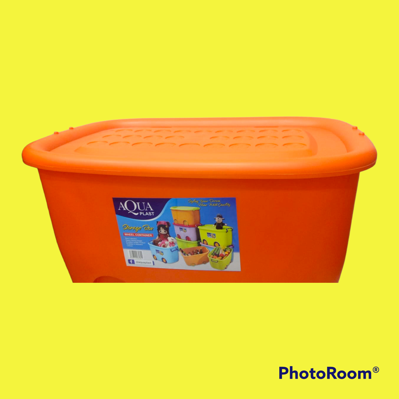 Kids Toy Storage Box with Wheels – Large Plastic Container with Lid