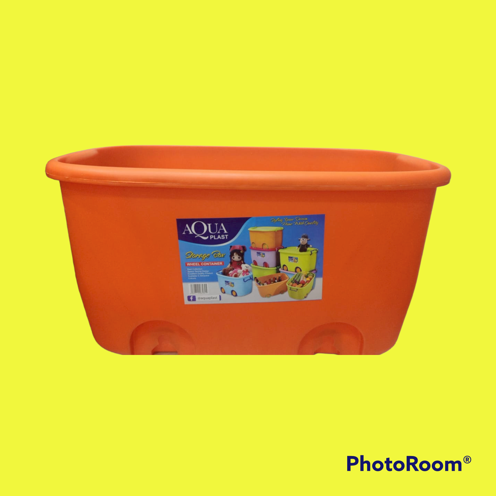 Kids Toy Storage Box with Wheels – Large Plastic Container with Lid