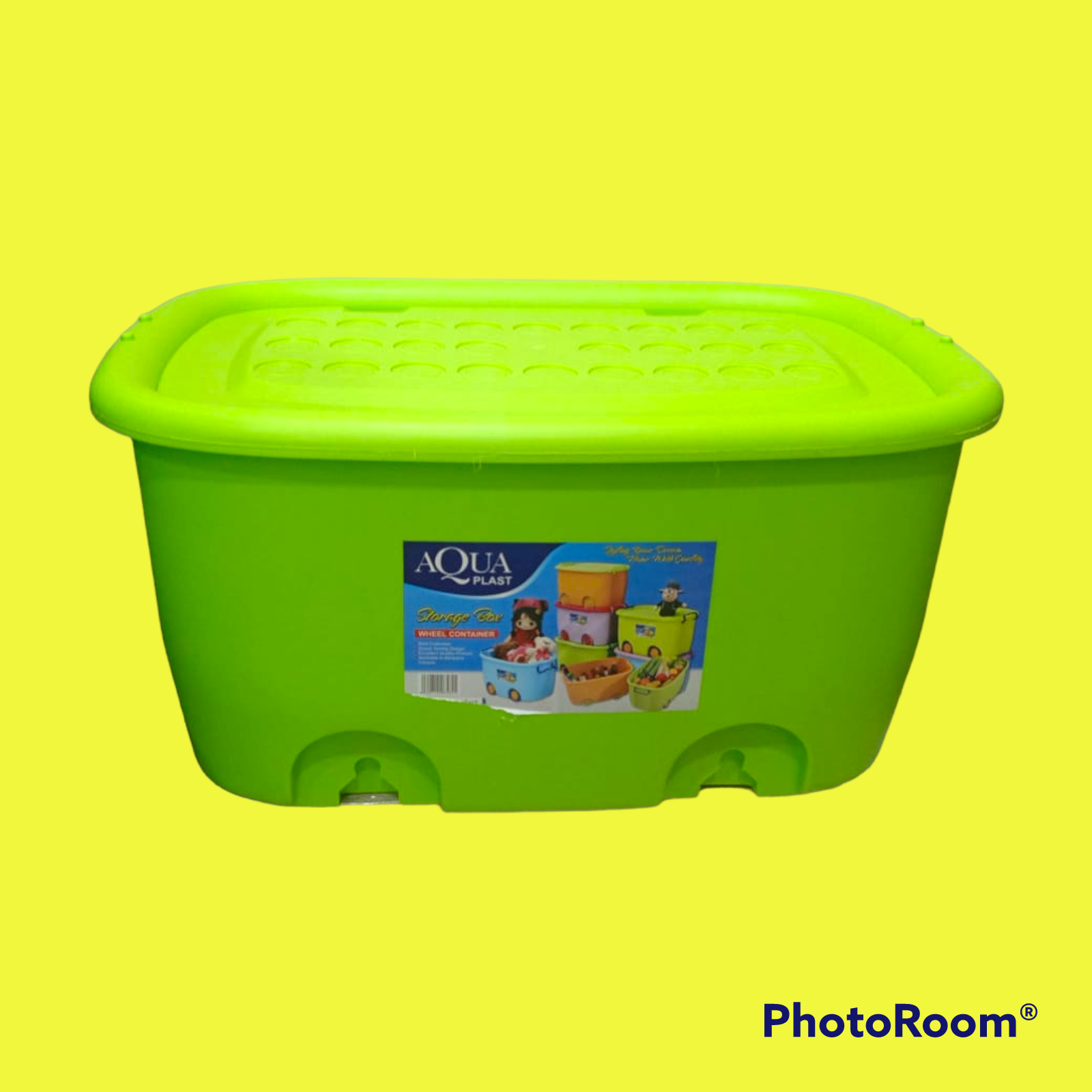 Kids Toy Storage Box with Wheels – Large Plastic Container with Lid