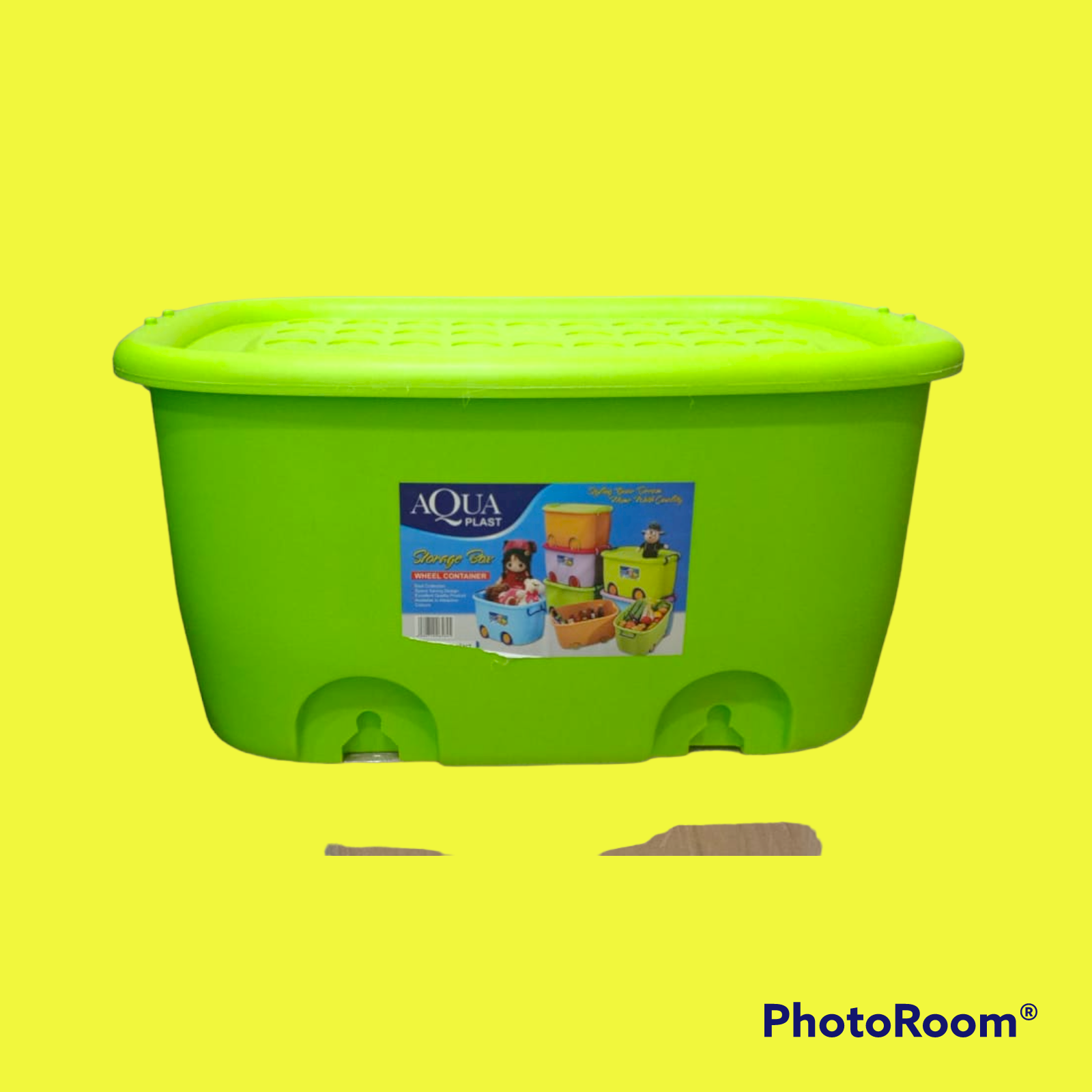 Kids Toy Storage Box with Wheels – Large Plastic Container with Lid
